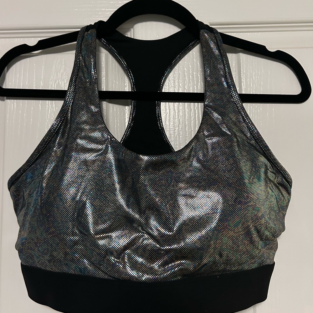 Zyia Silver Metallic Women's Sports Bra
